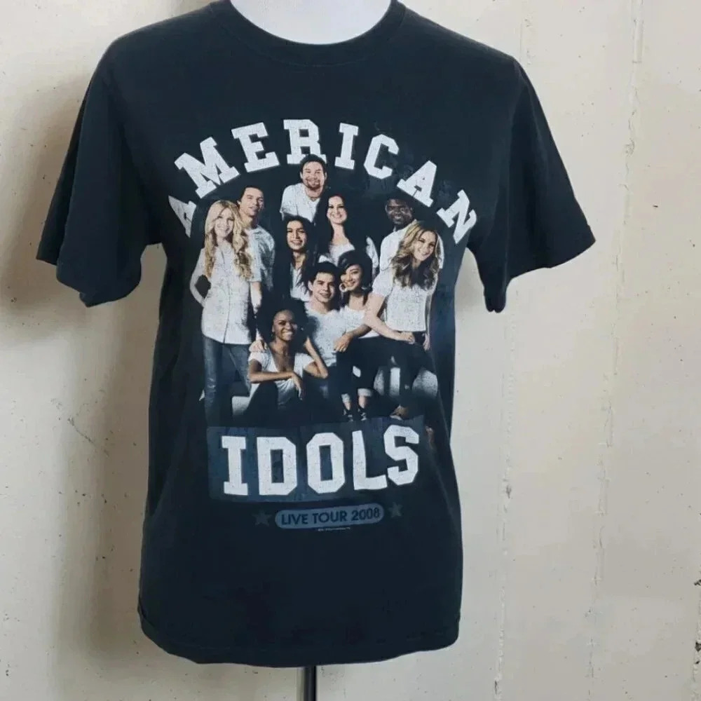 American Idols 2008 Live Tour‎ blk T-shirt